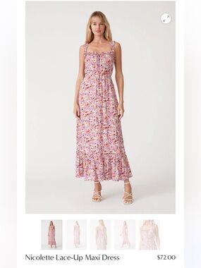 Lovestitch Lace-Up Maxi Dress